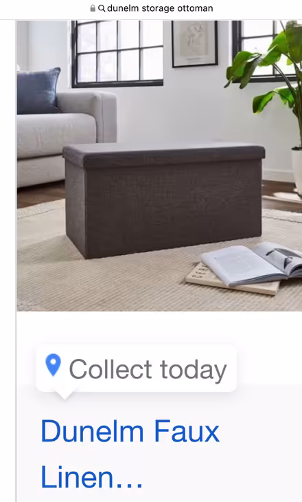 Photo of free Grey storage ottoman (Stanway CO3) #2