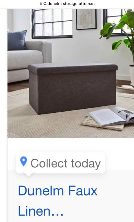 Photo of free Grey storage ottoman (Stanway CO3) #2
