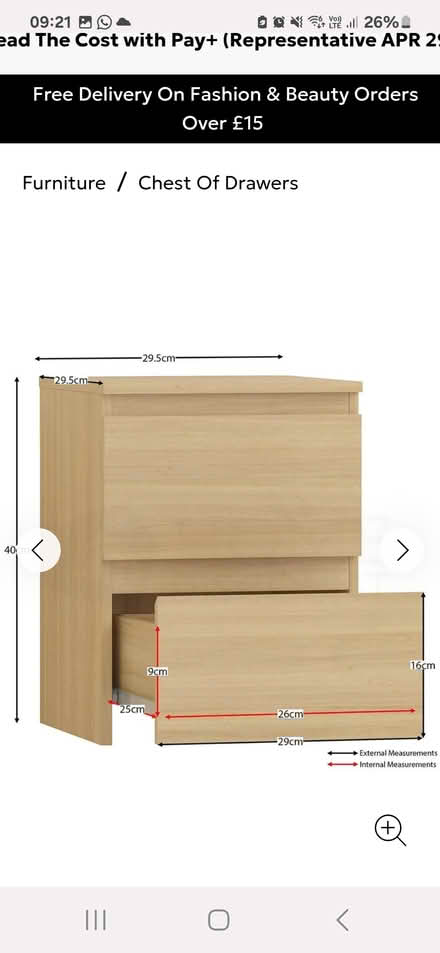 Photo of free 2 bedside tables from Ikea (LS26 rothwell) #2