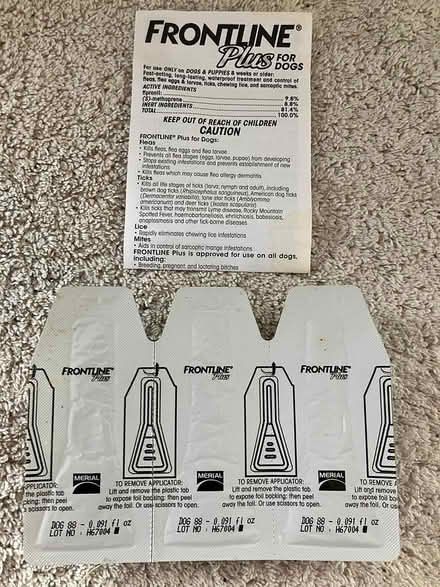 Photo of free Frontline Plus for Dogs (Near Gary Ave & Schick Rd) #1