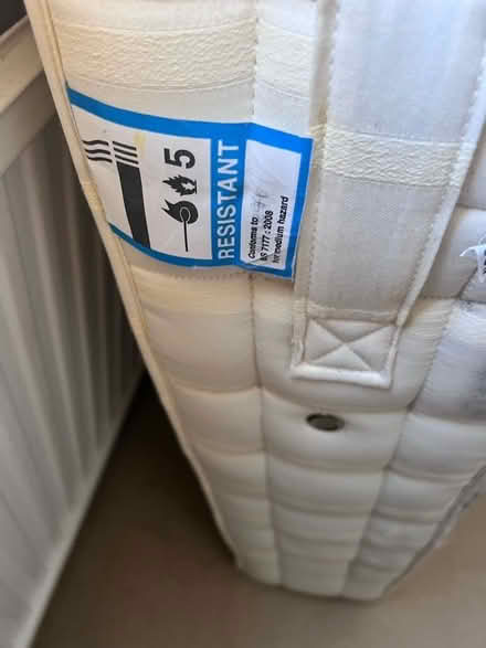 Photo of free King size mattress (fire label on, see picture) (Beckenham BR3) #1
