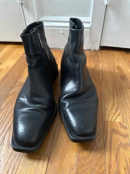Photo of free Men’s black faux leather boots 45 (Clinton Hill, Brooklyn) #3