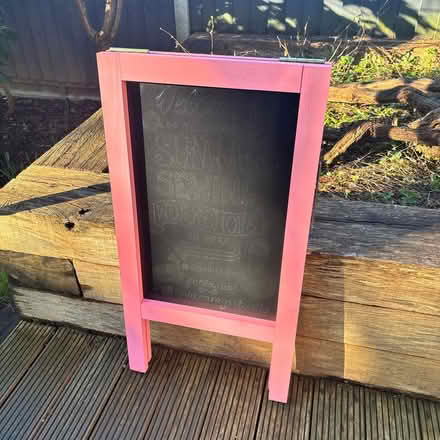 Photo of free Pink wooden chalkboard (Hampton Hill/Fulwell) #1