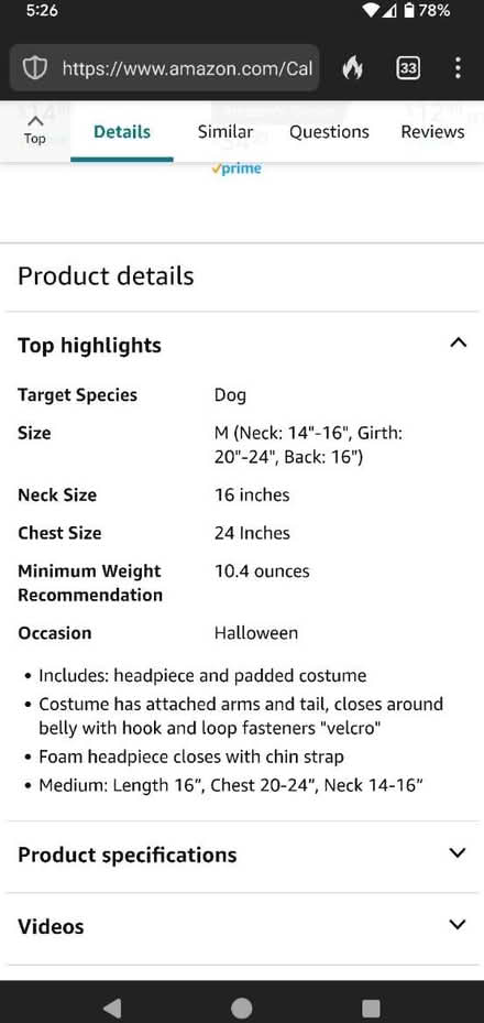 Photo of free Dog dinosaur costume (Grandview Heights) #3