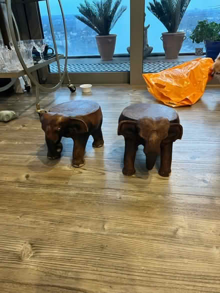 Photo of free Pair of elephant stools (Lewisham SE13 7FZ) #1