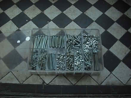 Photo of free Assorted Nuts And Bolts Unused In Clear Case Box (Grange Court E10) #1