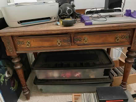 Photo of free Wooden Desk with inlay (N70HT) #2