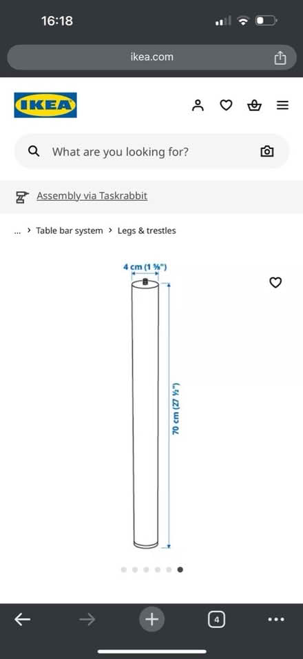 Photo of free Ikea adils table legs (New Eltham SE9) #3