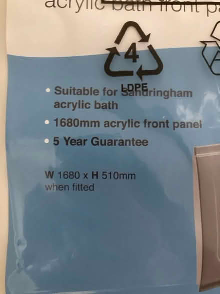 Photo of free Brand new white bath panel (Lowther CA10) #2
