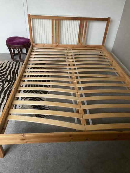 Photo of free Plain wooden bed no mattress (N70HT) #1