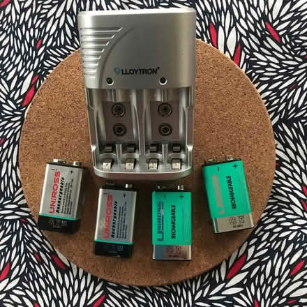 Photo of free Battery charger & 4 rechargeable PP3 batteries (Braintree CM7) #1
