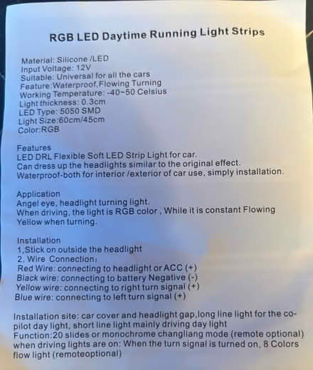 Photo of free RGB LED daytime running lightstrips (Stroud) #2