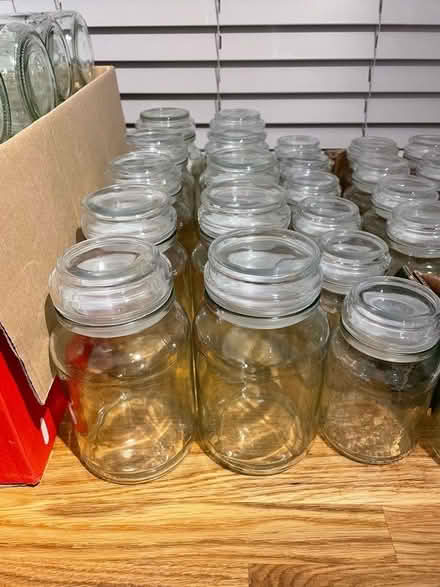 Photo of free Set of 62 glass storage jars (Mistley CO11) #2