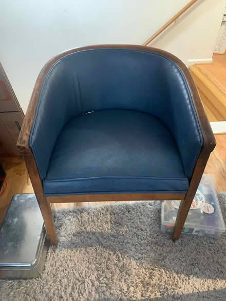 Photo of free Blue arm chair (Shirlington, Arlington VA) #1
