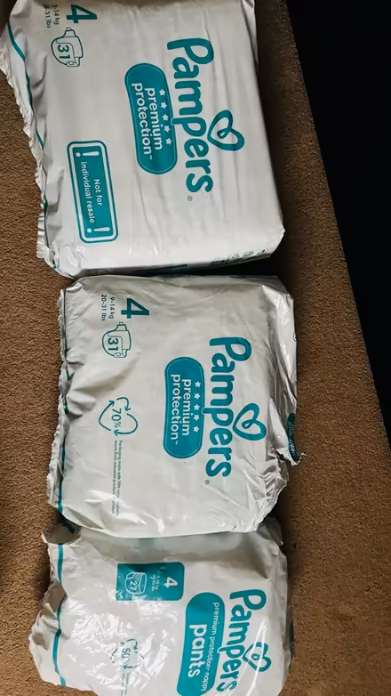 Photo of free 51 Pampers Nappies, 7 Nappy Pants (St Albans) #1