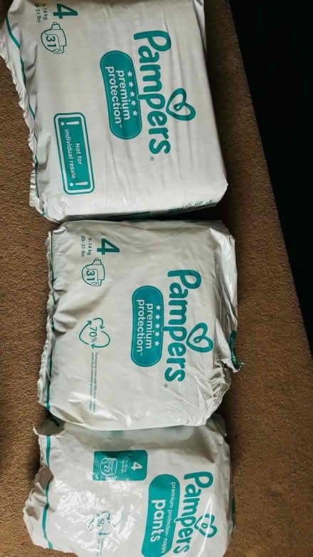 Photo of free 51 Pampers Nappies, 7 Nappy Pants (St Albans) #1