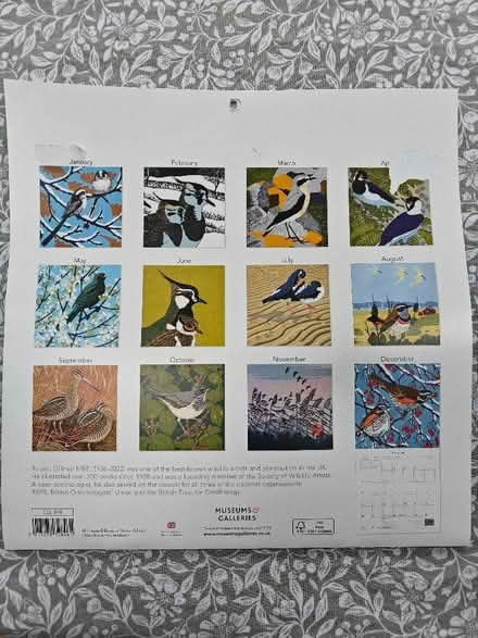 Photo of free Old 2024 calendar Robert Gillmore bird prints (Penwortham PR1) #1