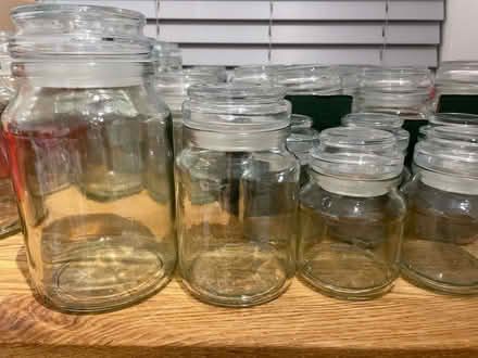 Photo of free Set of 62 glass storage jars (Mistley CO11) #4
