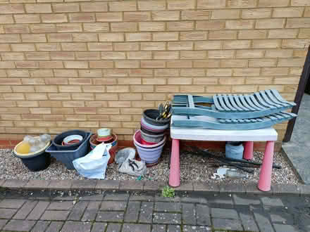 Photo of free Garden pots, chairs. Table, hosepipe etc (Twydall ME8) #1