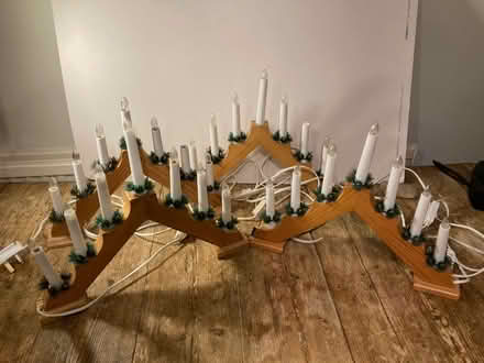 Photo of free 4 wooden Christmas candelabras (Shoreham-by-sea BN43) #1