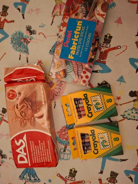 Photo of free Fabric crayons, pastels and clay (Greaves LA1) #1