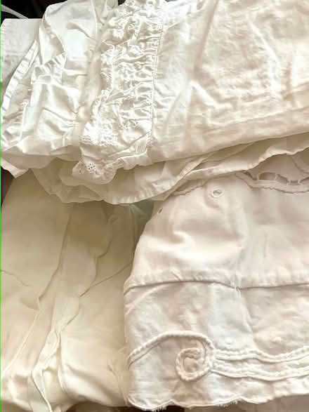 Photo of free 3 white cotton frilly pillow covers (Chelsea) #1