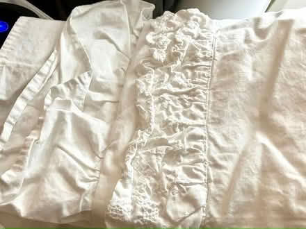 Photo of free 3 white cotton frilly pillow covers (Chelsea) #2