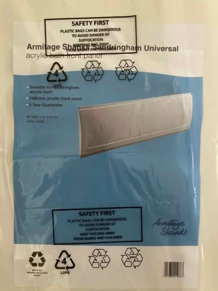 Photo of free Brand new white bath panel (Lowther CA10) #1