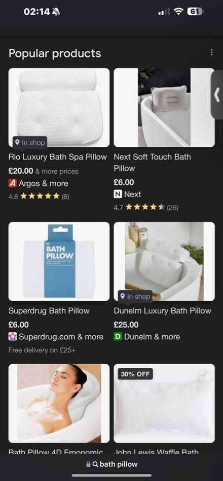 Photo of Bath pillow (Kirkham PR4) #1