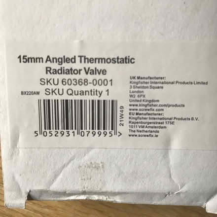 Photo of free Thermostatic radiator valves (Langwathby CA10) #1