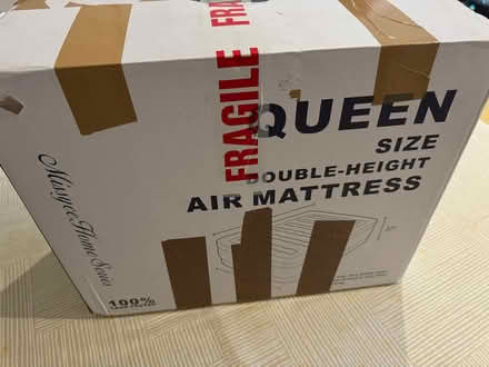 Photo of free Queen size inflatable air mattress with air pump (Earls Court SW5) #1