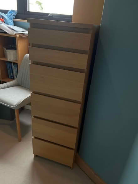 Photo of free IKEA Malm tall boy and bedside in oak (Broxbourne EN10) #2