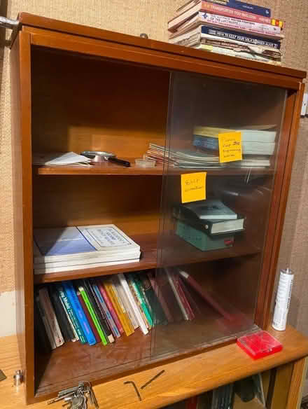 Photo of free Bookcase with siding glass doors (Lewsey Farm LU4) #1