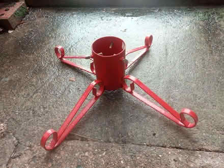 Photo of free Christmas Tree Stand - red (Henlow SG16) #1