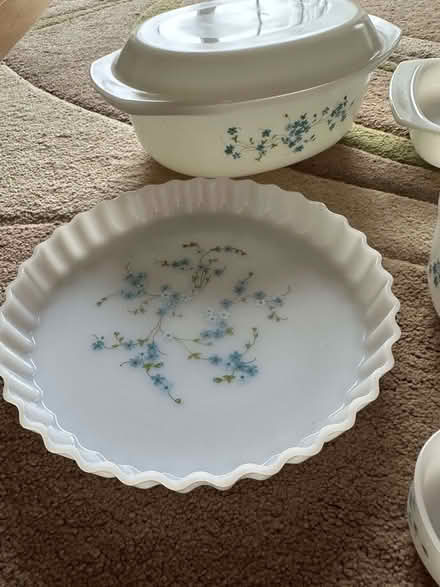 Photo of free Vintage 1970s Arcopal Veronica Milk Glass Dishes Myosotis (F (Warfield RG12) #3