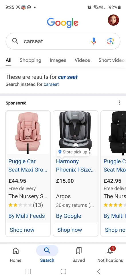 Photo of Car seat for 1 year old (Houghton-le-Spring) #1
