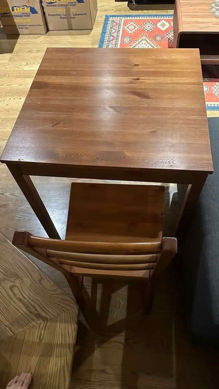 Photo of free Table for two with one chair (West Sunnyvale) #2