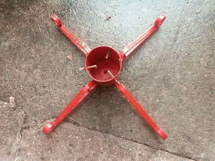 Photo of free Christmas Tree Stand - red (Henlow SG16) #2