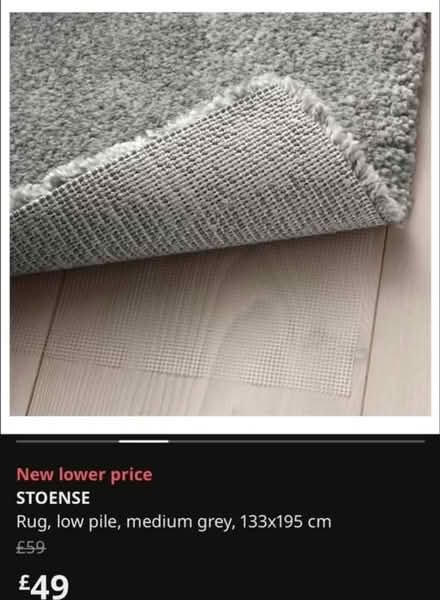 Photo of free IKEA grey rug 133 x 195cm (Kingswood KT20) #3