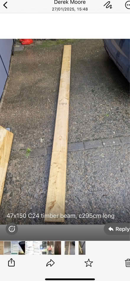 Photo of free 2 timber beams (BR1 Sundridge park) #2