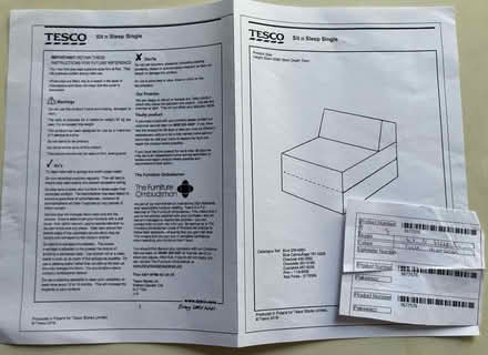Photo of free Grey single foam fold-out chair-bed (E5 UpperClapton) #1