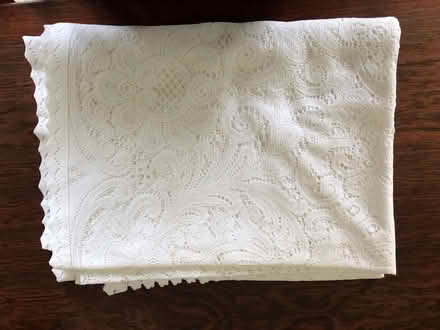 Photo of free Large Rectangular Lace Tablecloth (Coleshill HP7) #1