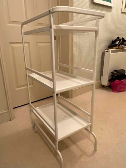 Photo of free White metal trolley (Bethnal Green E1 5DE) #2