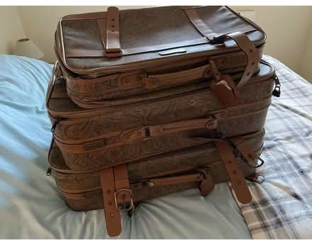 Photo of free Set of 3 Brown suitcases Nesting (Wennington LA2) #1