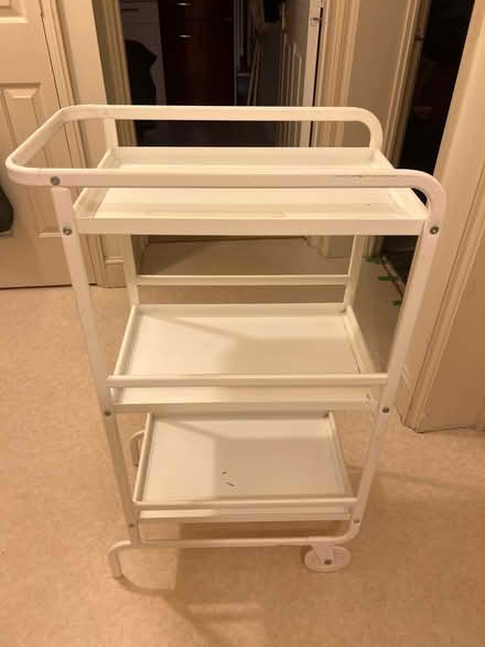 Photo of free White metal trolley (Bethnal Green E1 5DE) #1