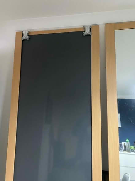 Photo of free Sliding mirrored wardrobe doors, with top and bottom track (Bagshot GU19) #2