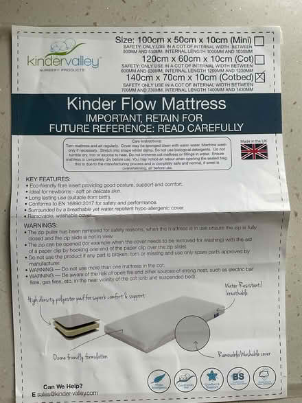 Photo of free Cot bed mattress 140 x 70 (Churchgate EN8) #4