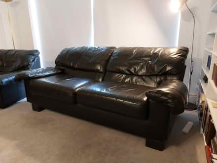 Photo of free Black leather 3 piece suit (Carnforth LA5) #1