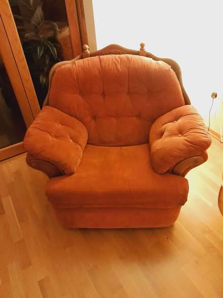 Photo of free 3 seater sofa and chair (King's Cliffe) #3