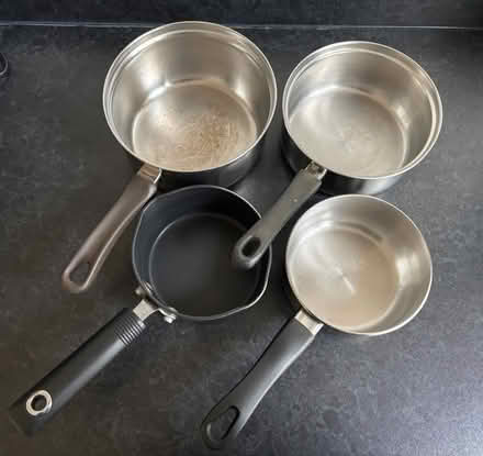 Photo of free Set of saucepans (Wigston Magna) #2